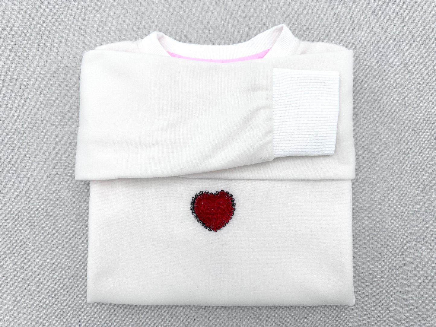 Lace Edge Fringed Valentine Heart chenille awesome Fringe Heart fringe ITH in the hoop machine embroidery designs mini sizes 1.5 up to 3 in