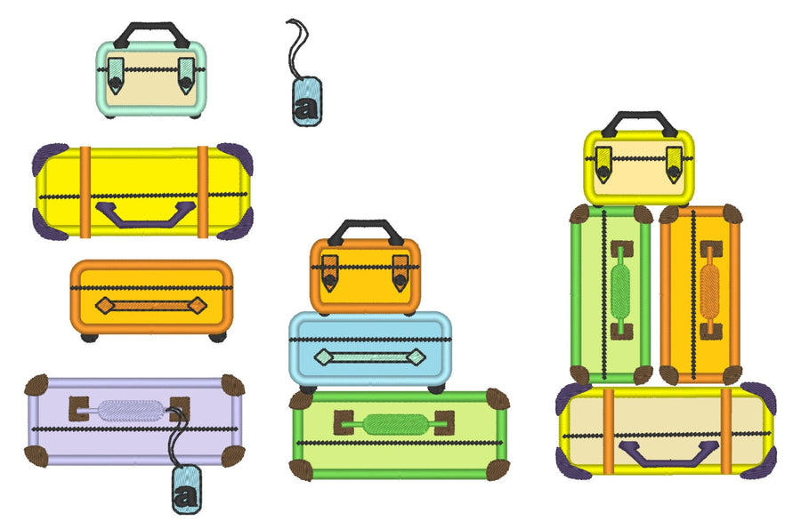 Suitcase Stack, Suitcases set, ready for summer holidays machine | Artapli - image 1
