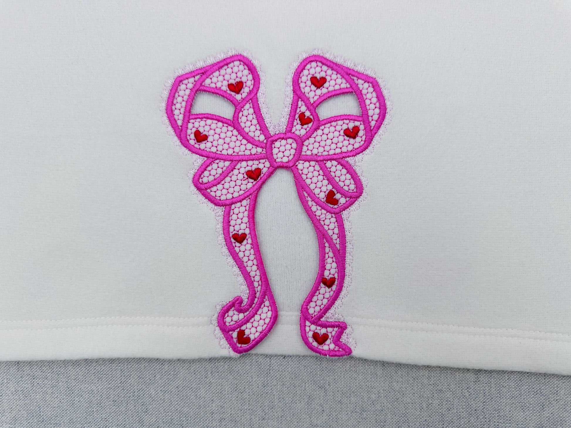 Lovely Lace Edge Side Bow