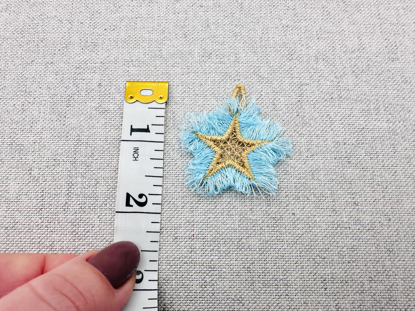 Fringed Fluffy Star charm girls pretty charm accent in the hoop FSL freestanding lace fringe machine embroidery designs ITH