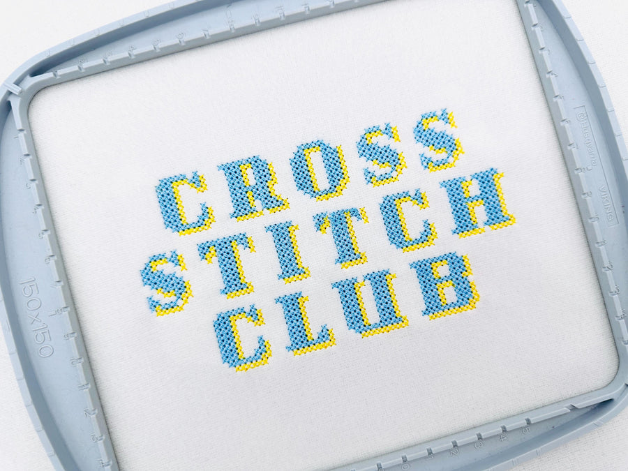 Cross Stitch Shadow FONT authentic bold block style Alphabet folk machine embroidery designs