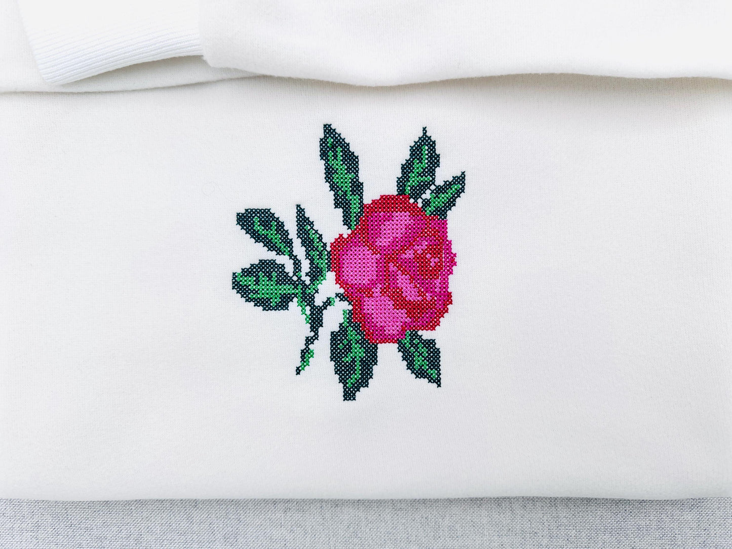Cross Stitch Rose Peony