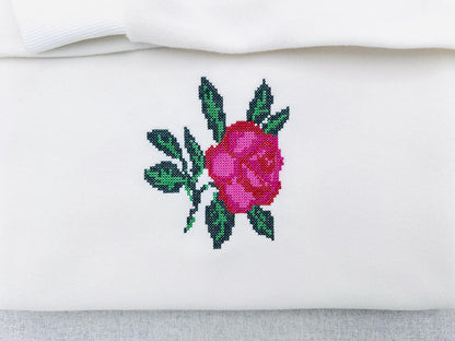 Cross Stitch Rose Peony