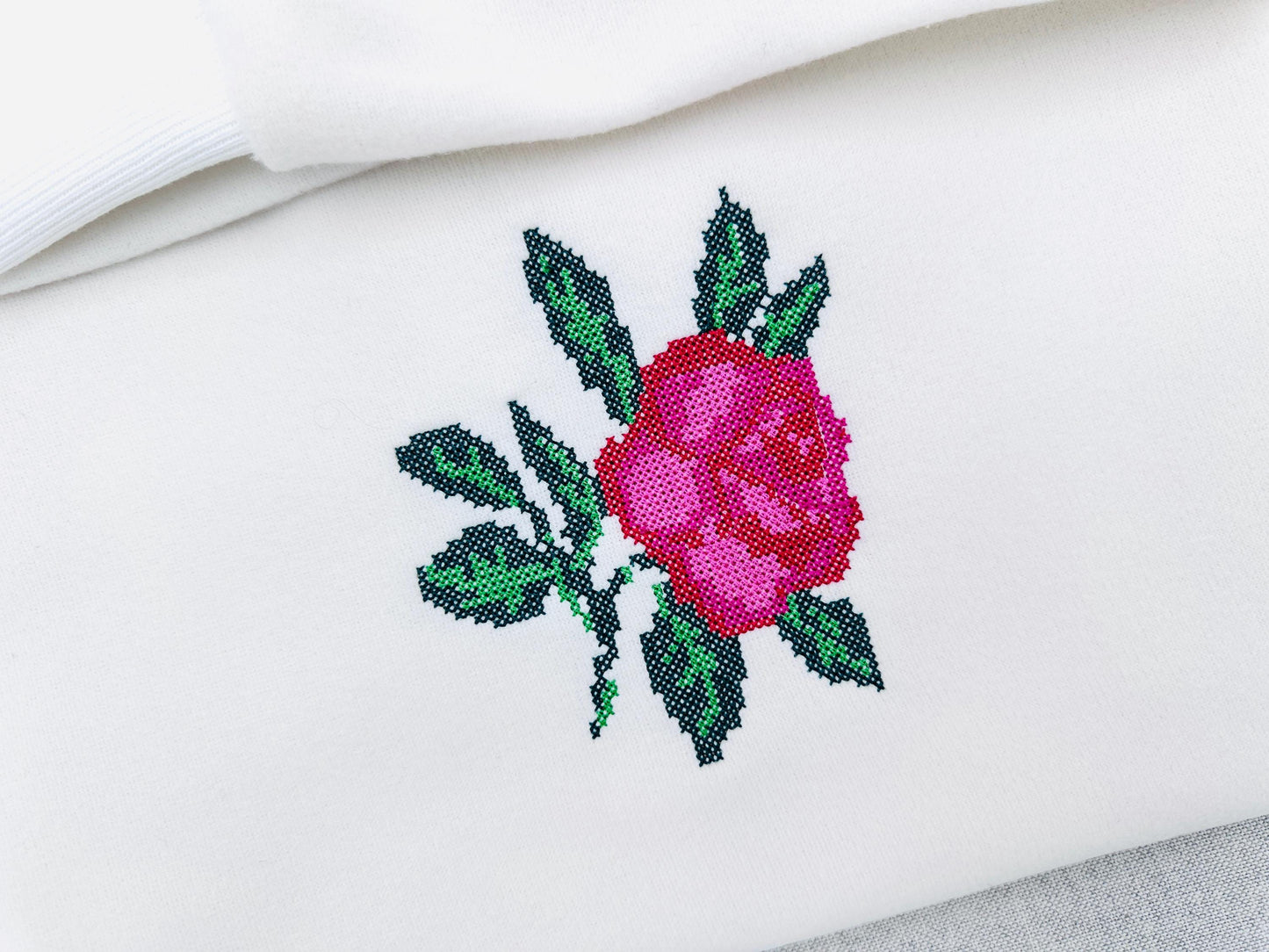 Cross Stitch Rose Peony