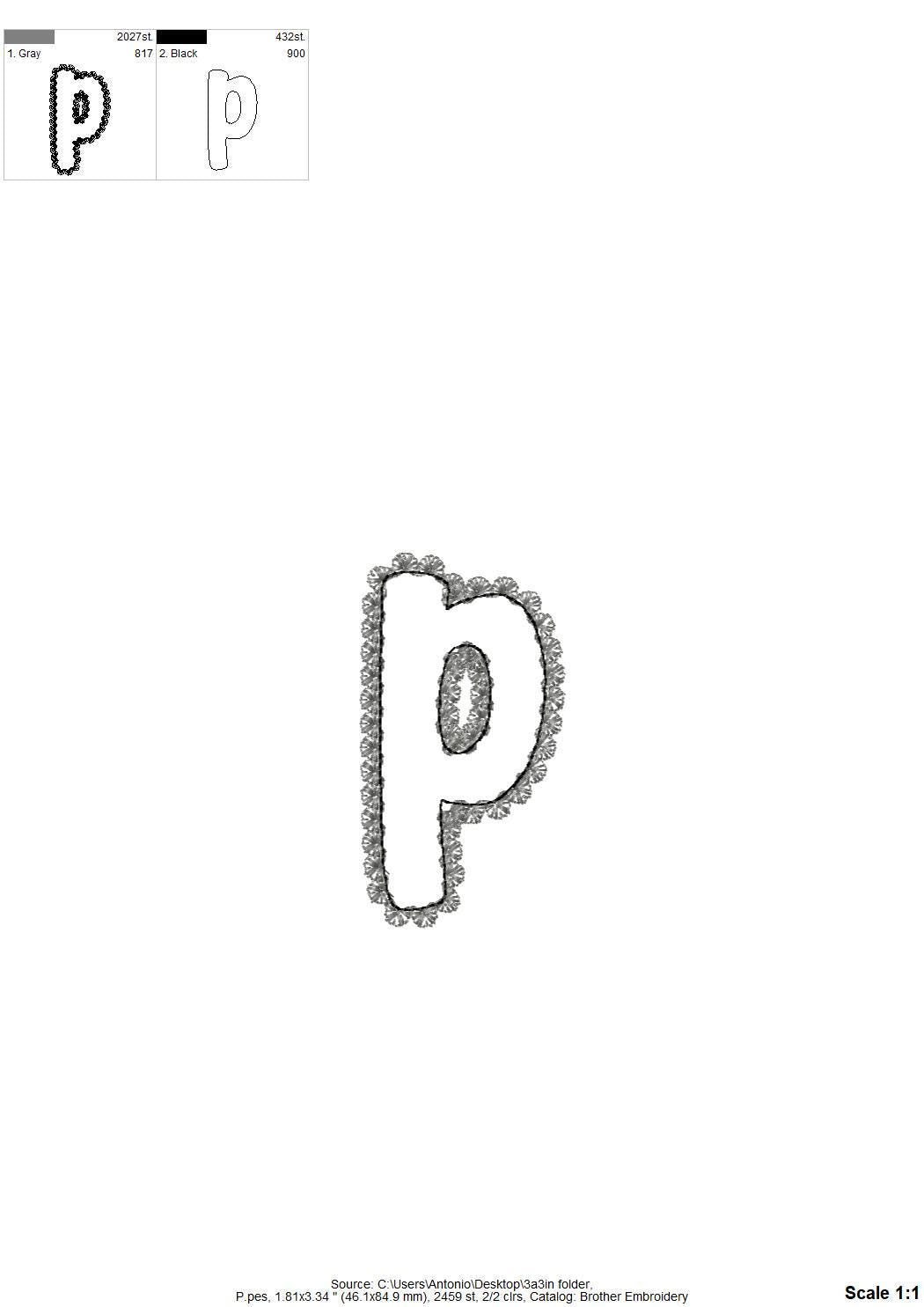 Lace Edge FONT raggedy edge applique Alphabet Monogram vintage style girls letters machine embroidery designs