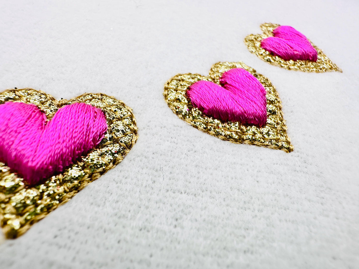 HTV glitter vinyl and puffy foam Mini Heart add-on kids girls baby Monogram accent 3d raised machine embroidery designs