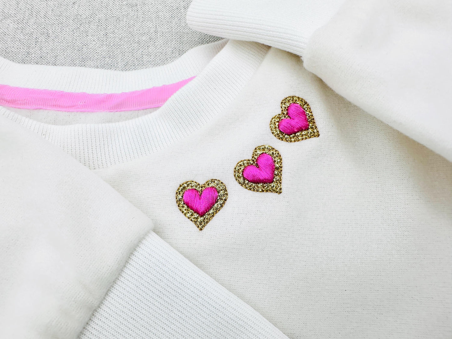 HTV glitter vinyl and puffy foam Mini Heart add-on kids girls baby Monogram accent 3d raised machine embroidery designs