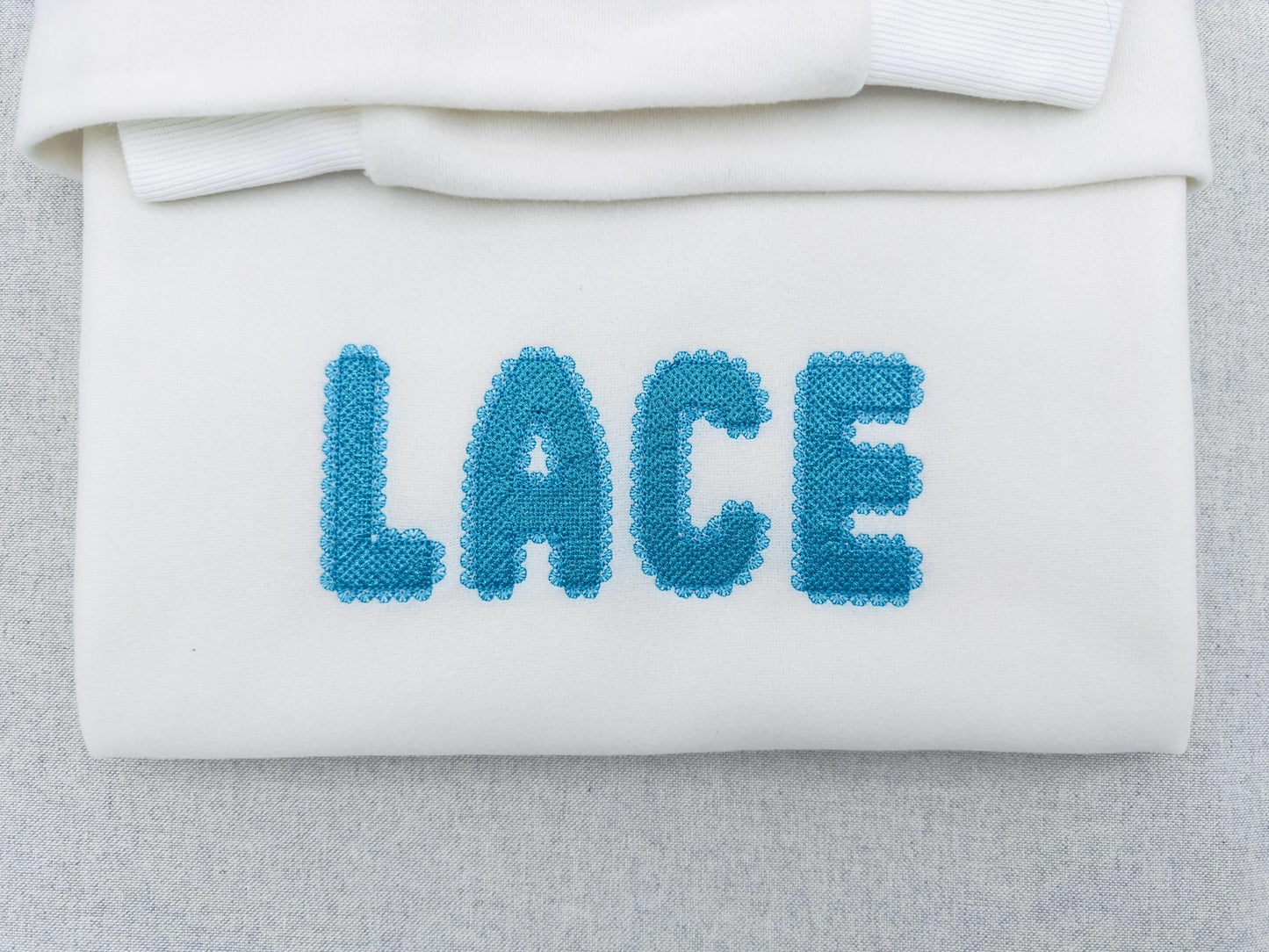 Lace Edge FONT HTV glitter vinyl layer applique Alphabet Monogram sparkle girls letters machine embroidery designs