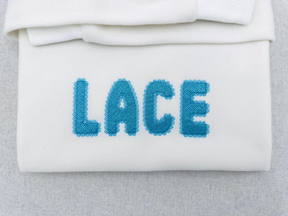 Lace Edge FONT HTV glitter vinyl layer applique Alphabet Monogram sparkle girls letters machine embroidery designs