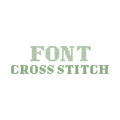 Cross Stitch Font Sweet Home – Crisscross embroidery design by Artapli