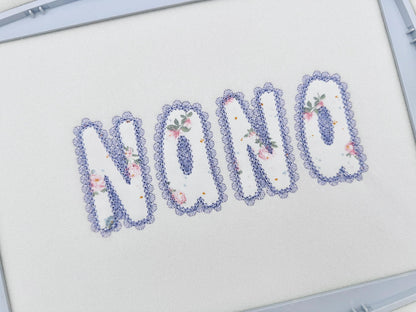 Lace Edge applique Alphabet Font lace trim effect letters, Monogram kids girls machine embroidery designs