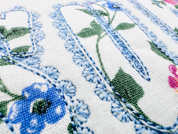 Lace Edge Font Raggedy Applique – Embroidery 2.3" 2.7" 3.3" 4" 5" 7" | BX PES DST JEF | Artapli