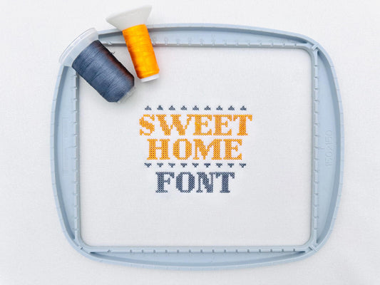 Cross Stitch Font Sweet Home – Instant Download | Artapli
