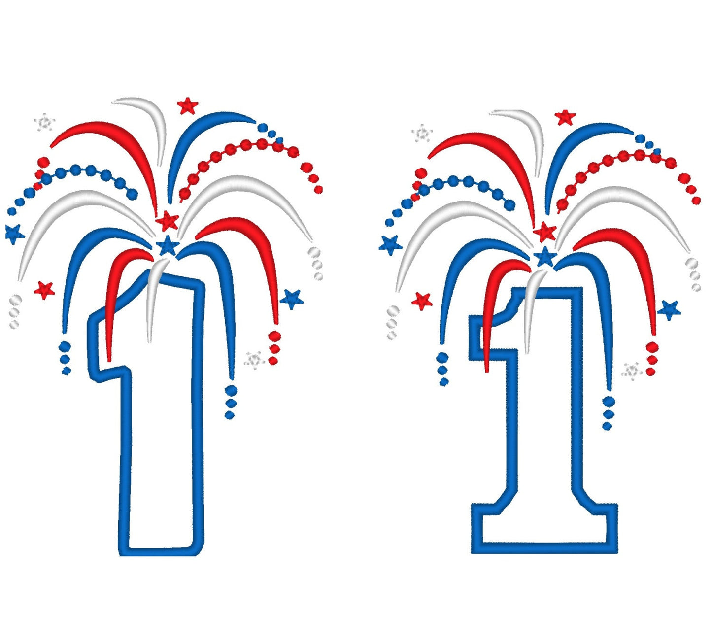 My First 4th of July Set of 2 Machine Embroidery 5" 7" | PES DST JEF | Artapli