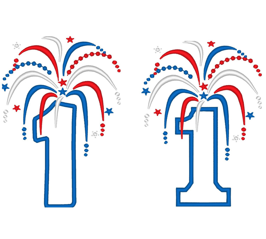 My First 4th of July Set of 2 Machine Embroidery 5" 7" | PES DST JEF | Artapli