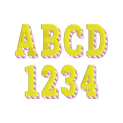 Block Striped Shadow Font