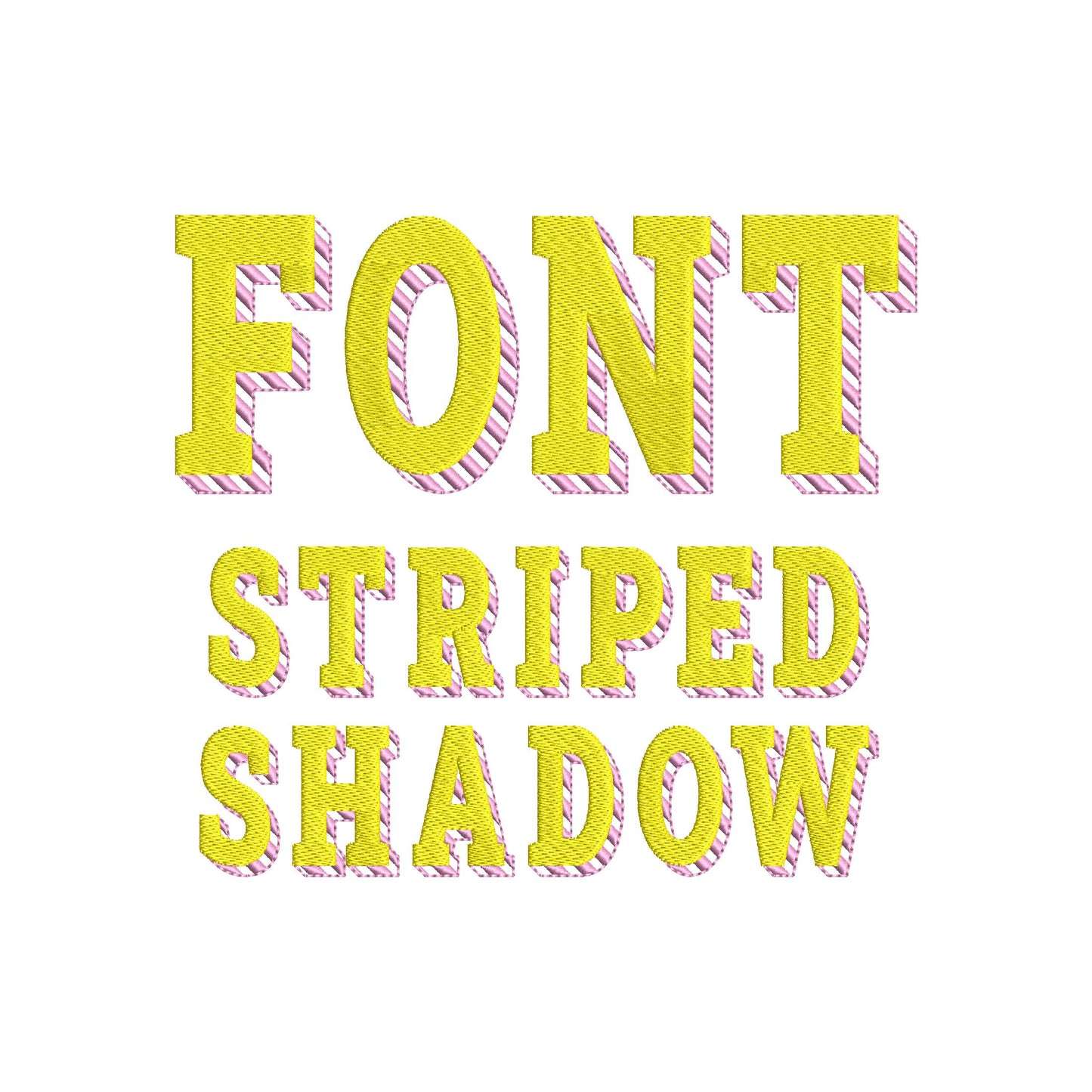 Block Striped Shadow Font