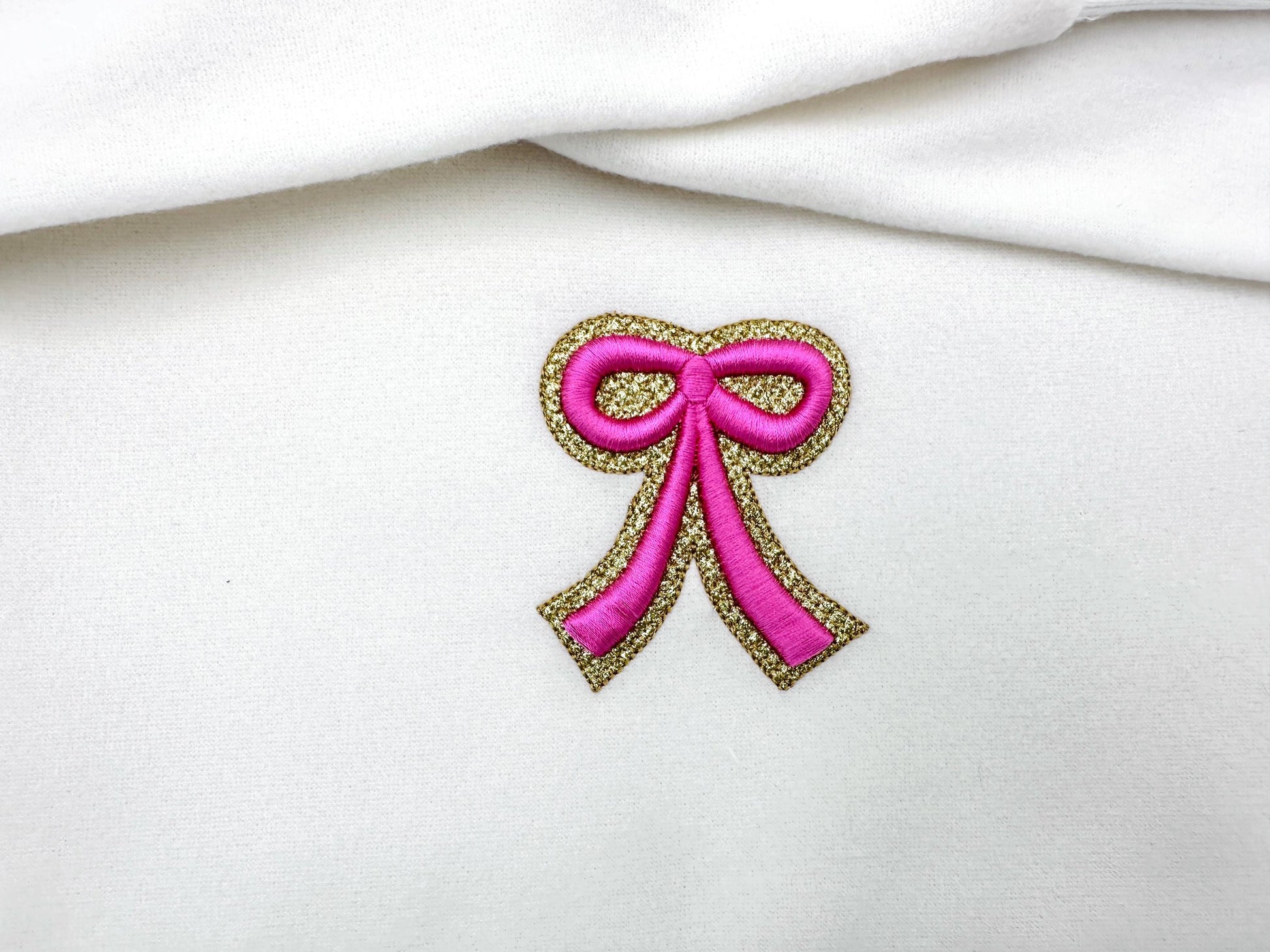 HTV glitter vinyl and puffy foam Bow machine embroidery designs 3d raised kids girls monogram accent add-on mini sizes 1.3 up to 3.5 inch