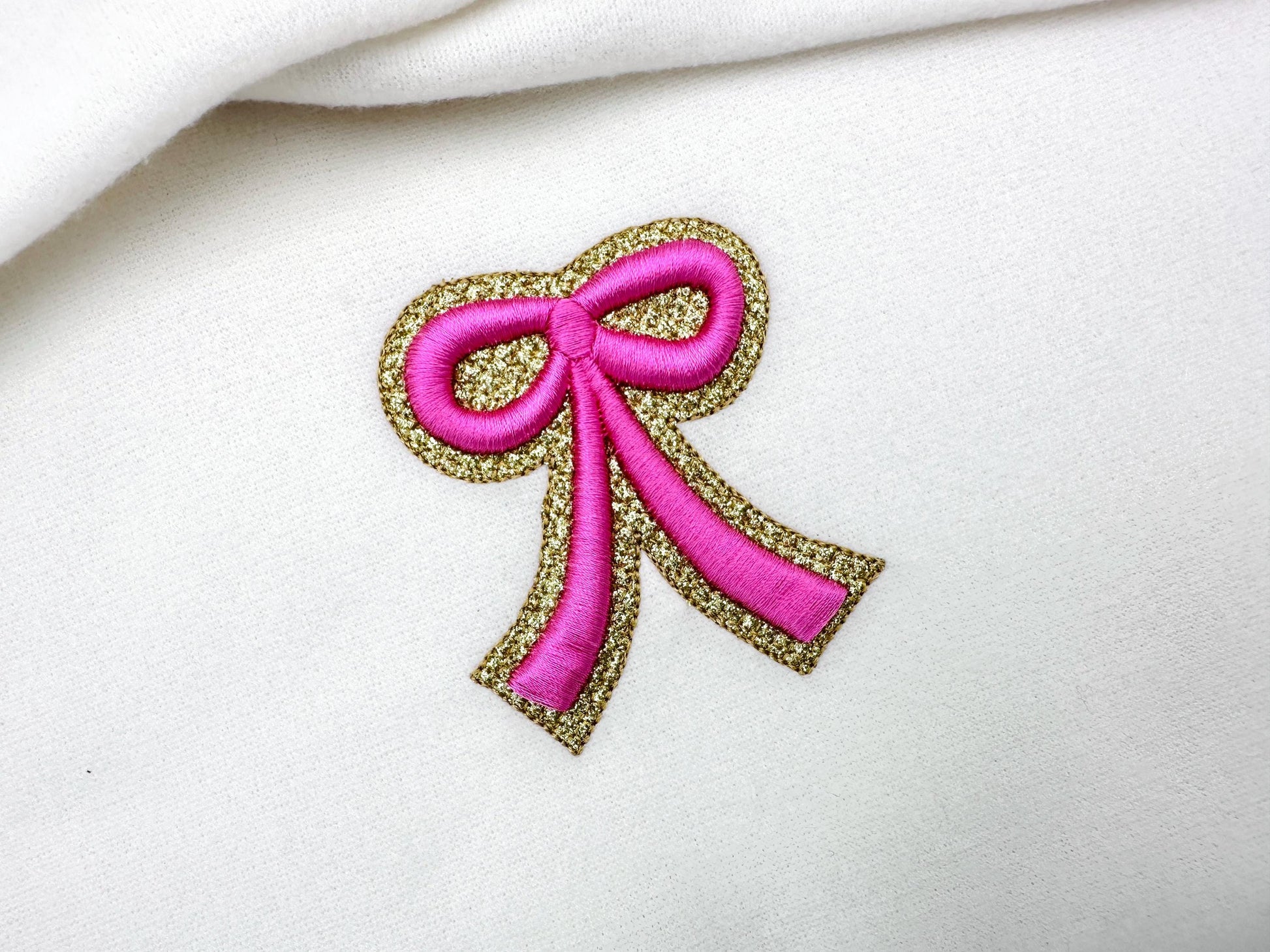 HTV glitter vinyl and puffy foam Bow machine embroidery designs 3d raised kids girls monogram accent add-on mini sizes 1.3 up to 3.5 inch