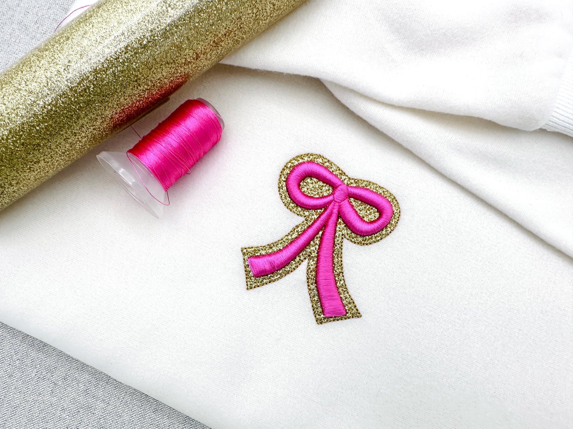 HTV glitter vinyl and puffy foam Bow machine embroidery designs 3d raised kids girls monogram accent add-on mini sizes 1.3 up to 3.5 inch