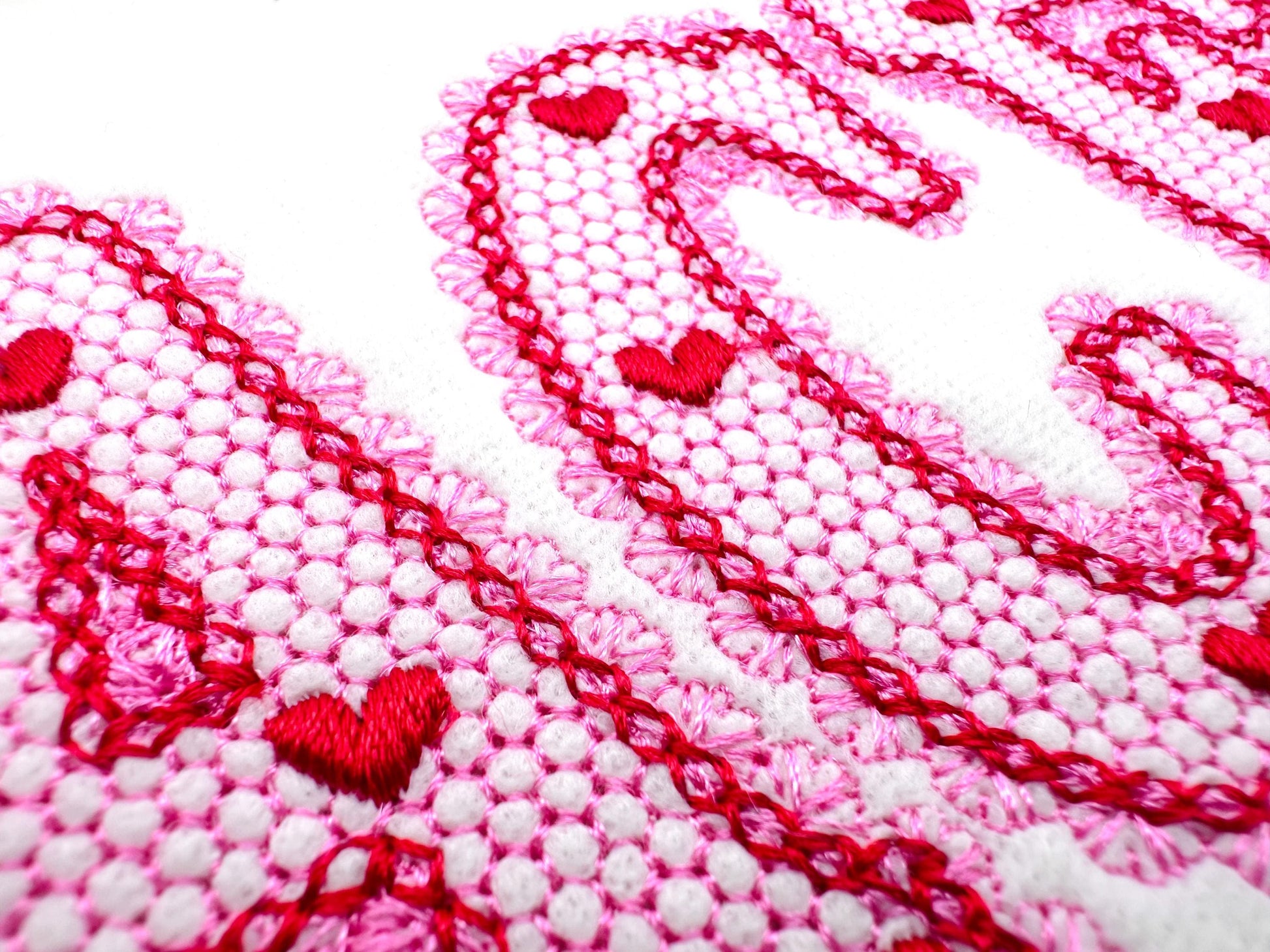 Lace Edge Valentine FONT lace patterned Alphabet Monogram Heart patterned letters machine embroidery designs sizes 2.9 up to 5.4 inch, BX