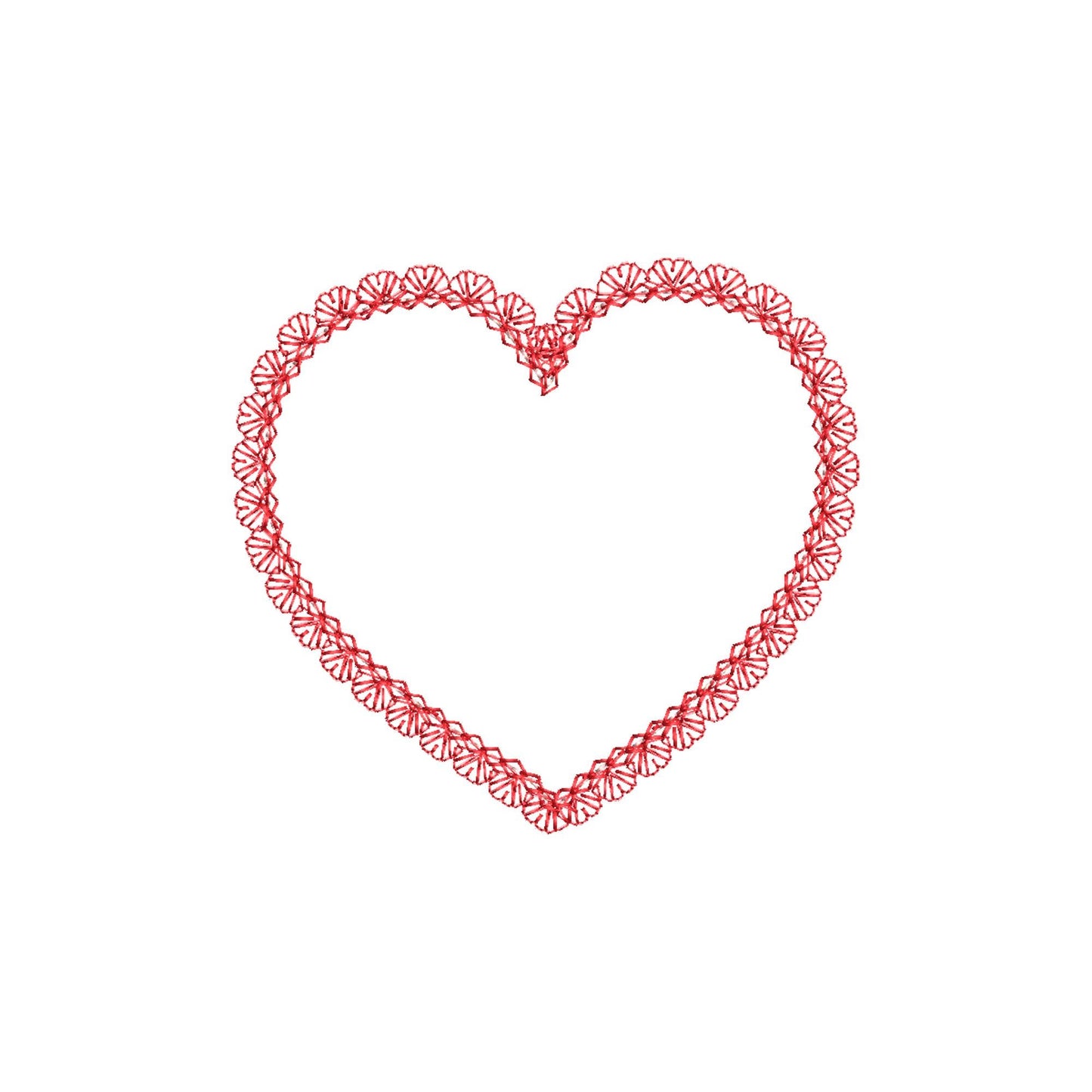 Delicate Lace Edge Heart Applique kids baby girls Valentine Monogram Heart shape frame machine embroidery designs sizes 3 up to 6 inch