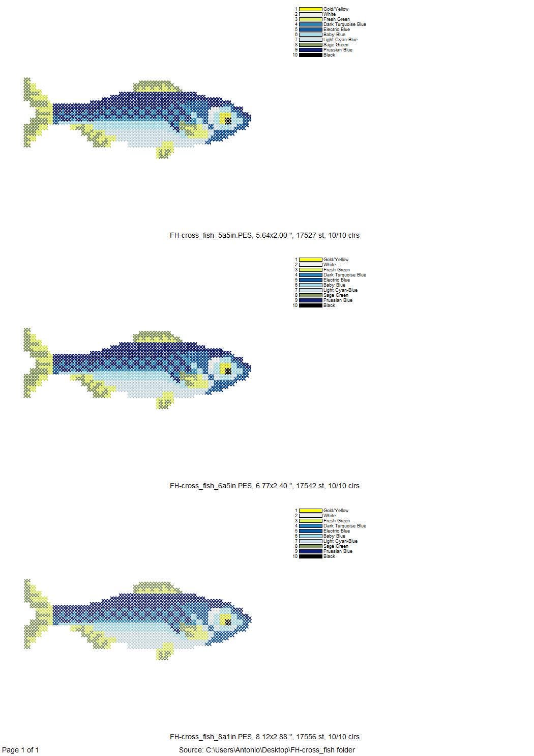 Cross Stitch Fish