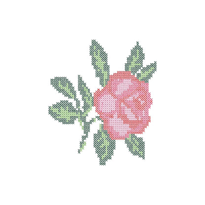 Cross Stitch Rose Peony