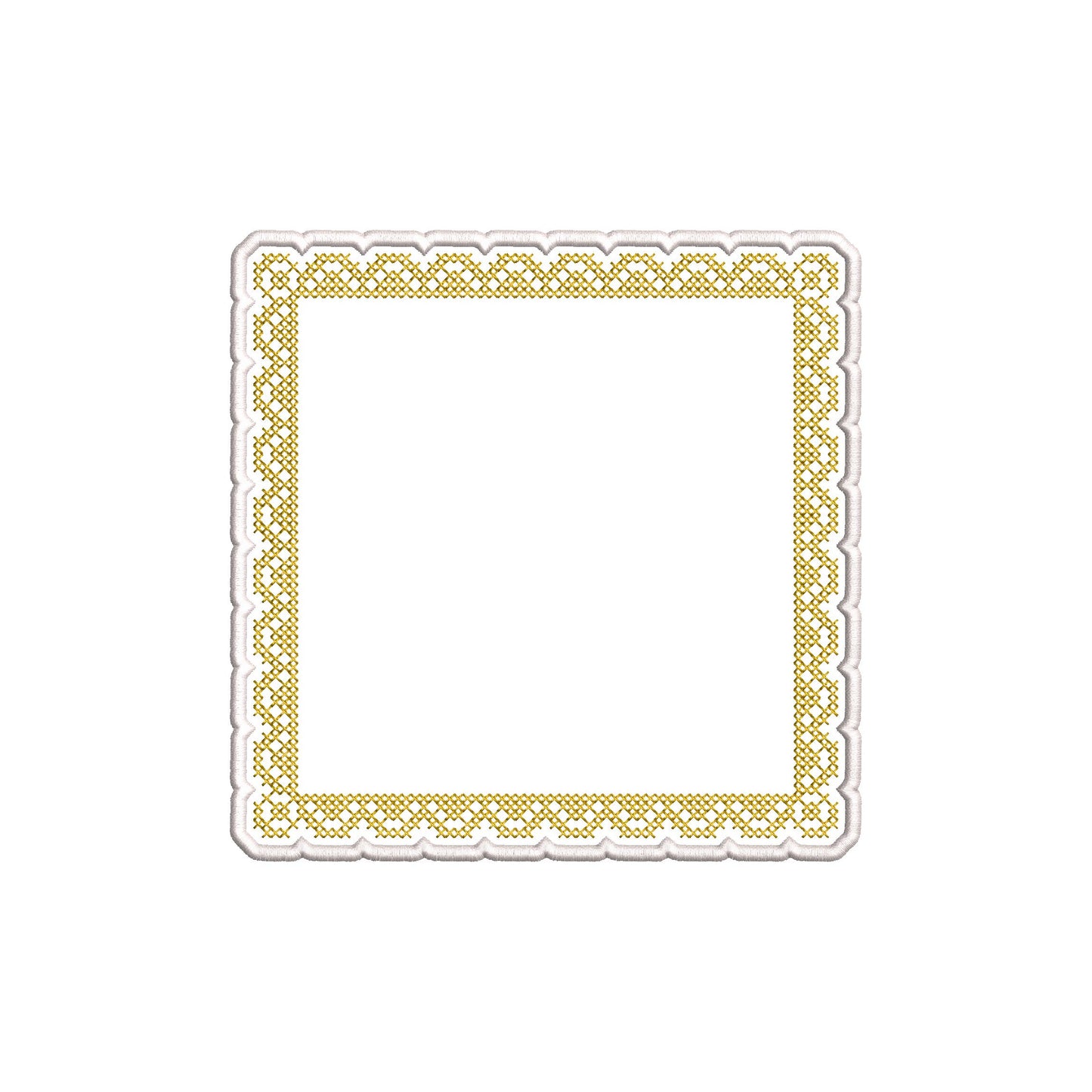 Cross Stitch Napkin Coaster ITH – Napkin instant download embroidery file by Artapli