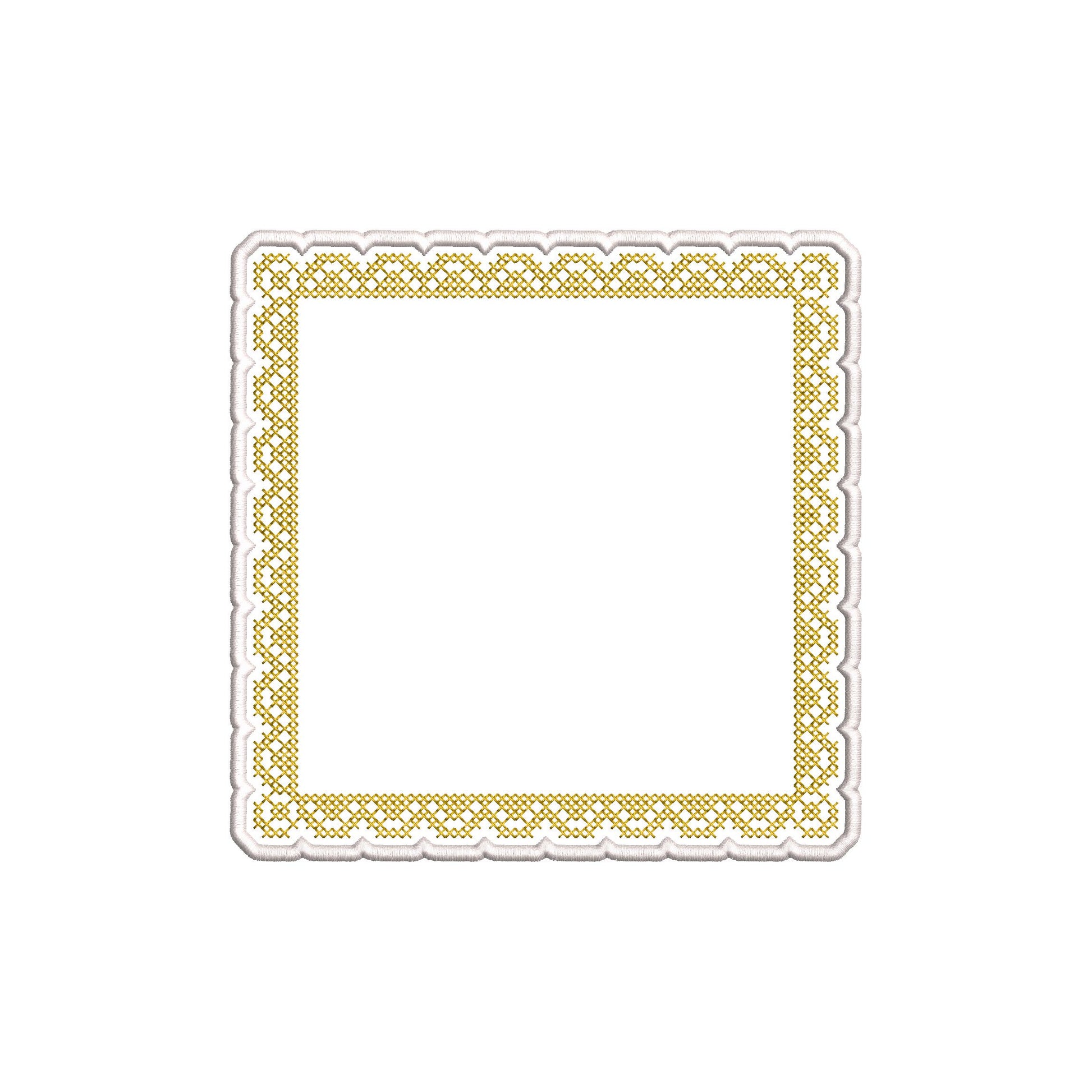 Cross Stitch Napkin Coaster ITH – Napkin instant download embroidery file by Artapli
