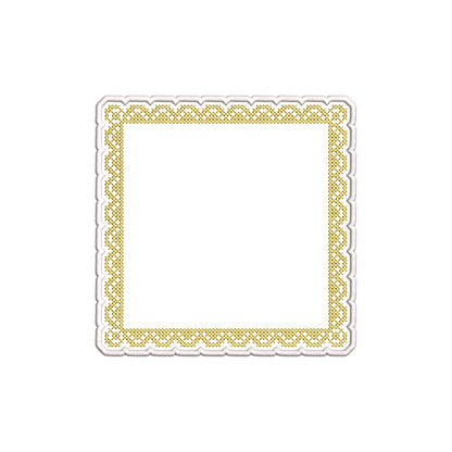 Cross Stitch Napkin Coaster ITH – Napkin instant download embroidery file by Artapli