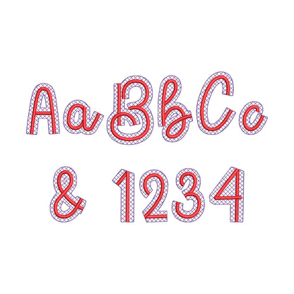 HTV Glitter Vinyl Font Glow – Htv machine embroidery design by Artapli