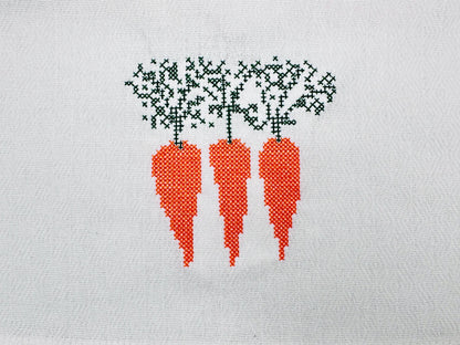 Cross Stitch Carrot Trio – Easter embroidery design by Artapli