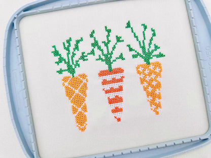 Cross Stitch Decorative Carrot Trio – Instant Download | Artapli