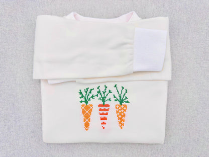 Cross Stitch Decorative Carrot Trio Machine Embroidery 5" 6" 8" 7" 10" | PES DST JEF | Artapli