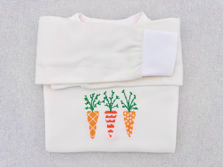 Cross Stitch Decorative Carrot Trio Machine Embroidery 5" 6" 8" 7" 10" | PES DST JEF | Artapli