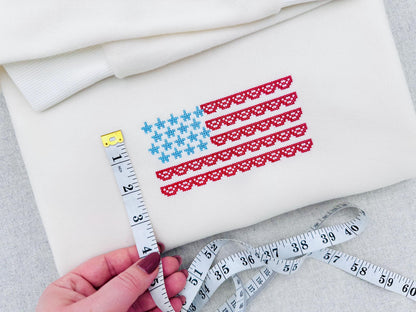 Cross Stitch Lace Flag – Flag embroidery pattern by Artapli