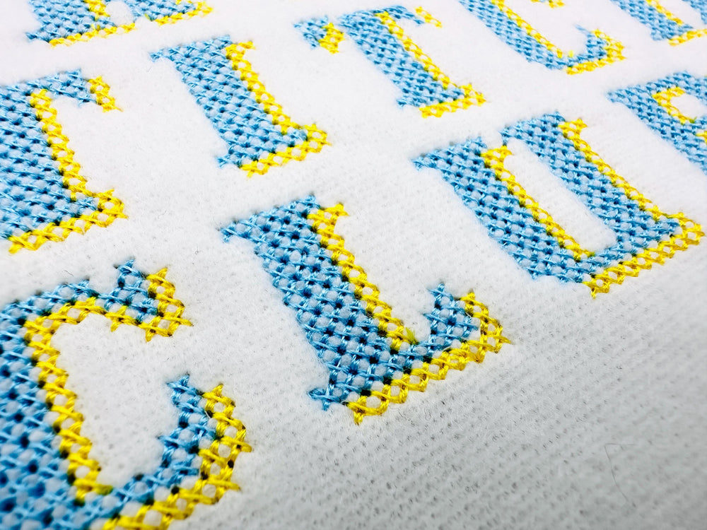 True Cross Stitch Shadow Font – machine embroidery font by Artapli, photo 2