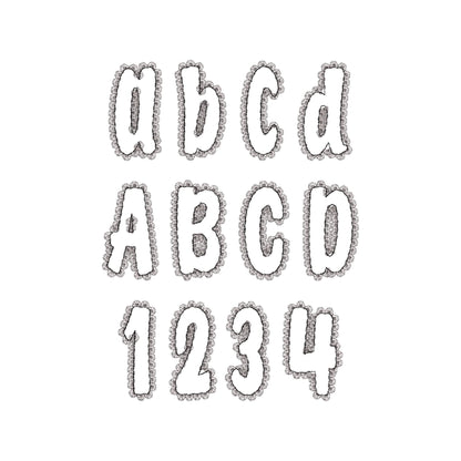 Lace Edge FONT raggedy edge applique Alphabet Monogram vintage style girls letters machine embroidery designs