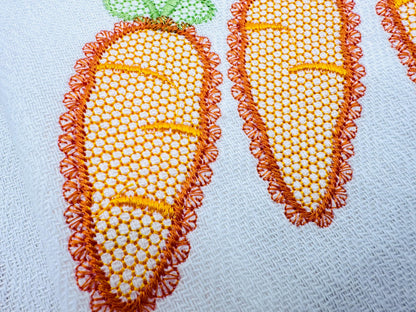Lace Carrot Vegetable Trio – Kitchen embroidery design instant download by Artapli