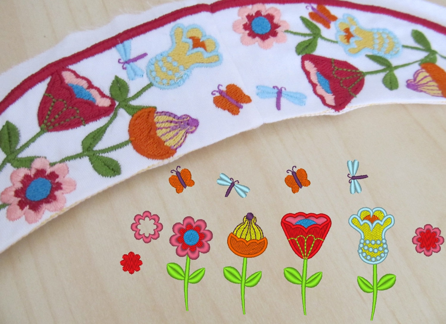 Flowers Separate Machine Embroidery Designs set