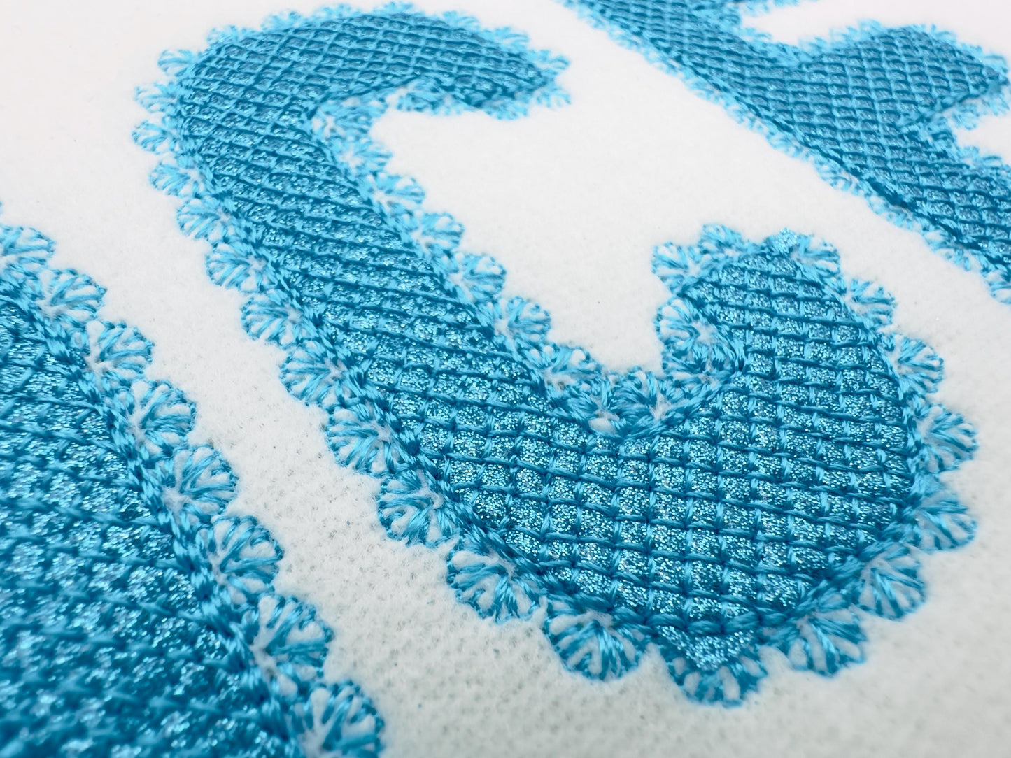 Lace Edge FONT HTV glitter vinyl layer applique Alphabet Monogram sparkle girls letters machine embroidery designs