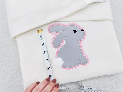Delicate Lace Edge Bunny Applique kids girls Bunny outline machine embroidery designs many sizes 4 up to 8 inch cute little animal baby