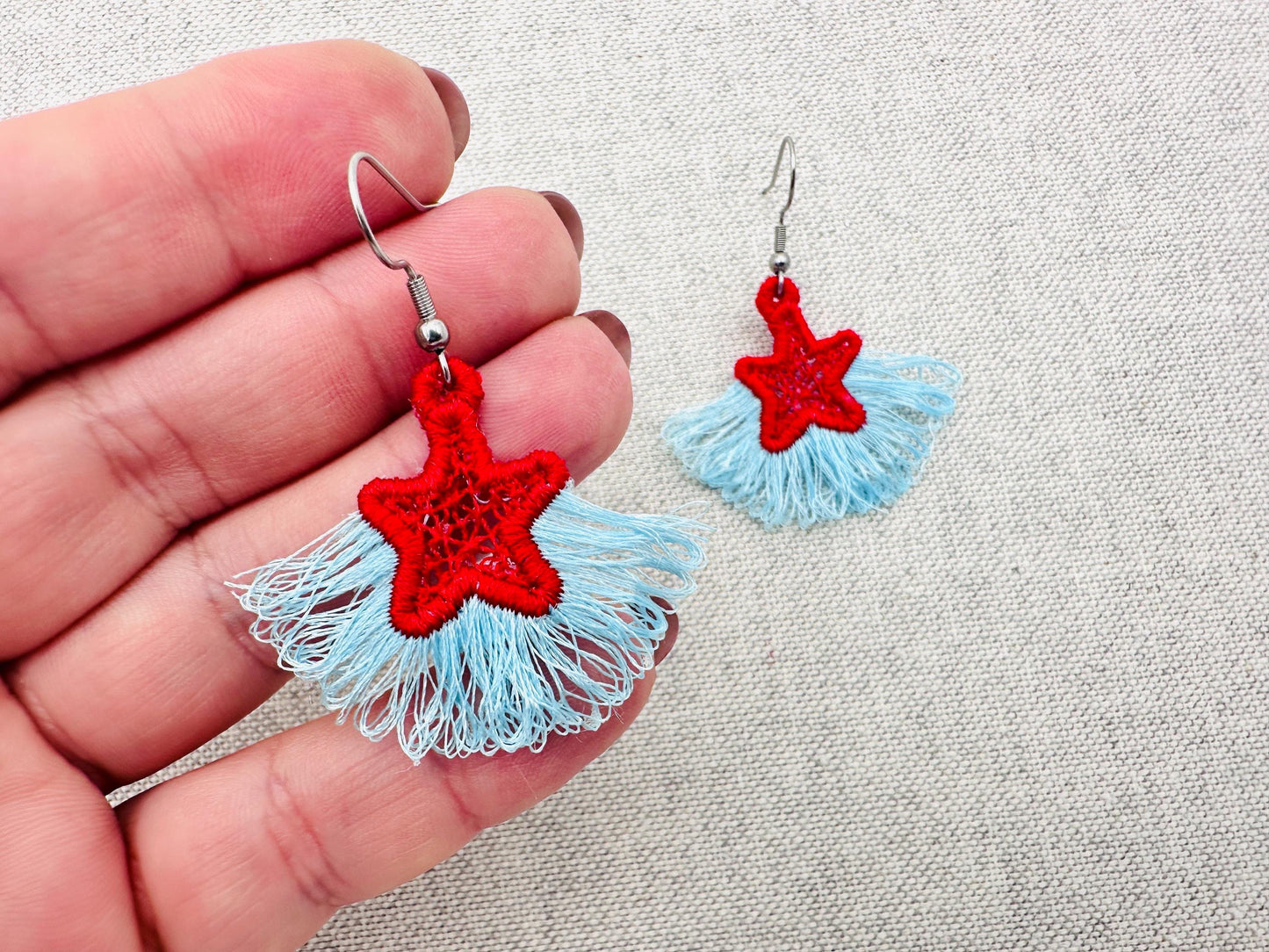 Fringed Star Earrings – Instant Download | Artapli