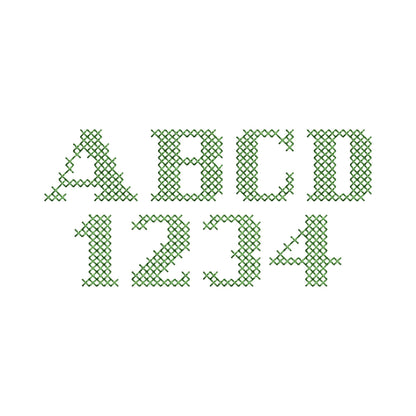 Cross Stitch Font Sweet Home – Cross Stitch embroidery design instant download by Artapli