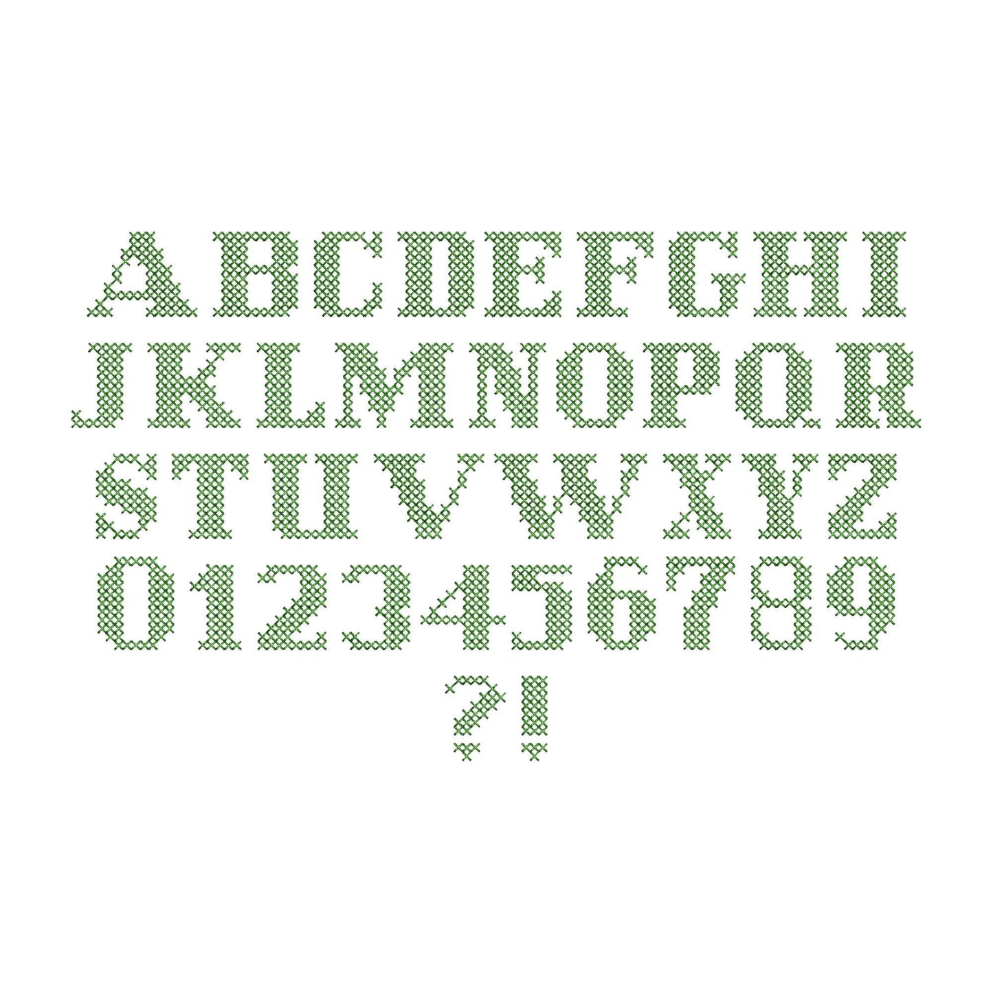 Cross Stitch Font Sweet Home – Cross embroidery pattern by Artapli