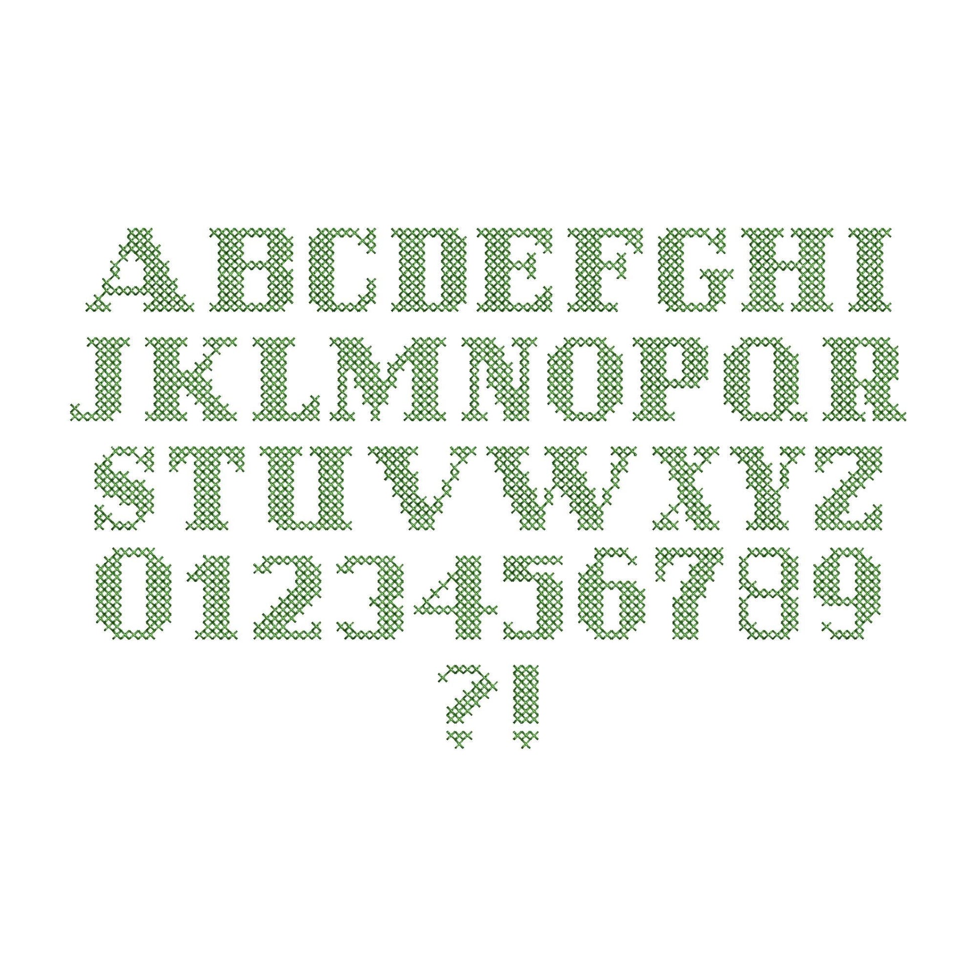 Cross Stitch Font Sweet Home – Cross embroidery pattern by Artapli