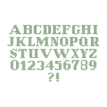 Cross Stitch Font Sweet Home – Cross embroidery pattern by Artapli