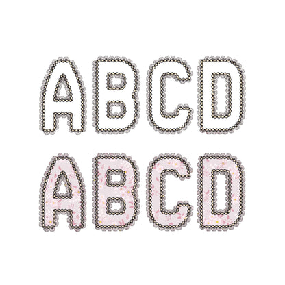 Lace Edge Font Applique – Appliqué machine embroidery design by Artapli