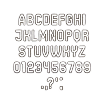 Lace Edge Font Applique – Effect embroidery design by Artapli